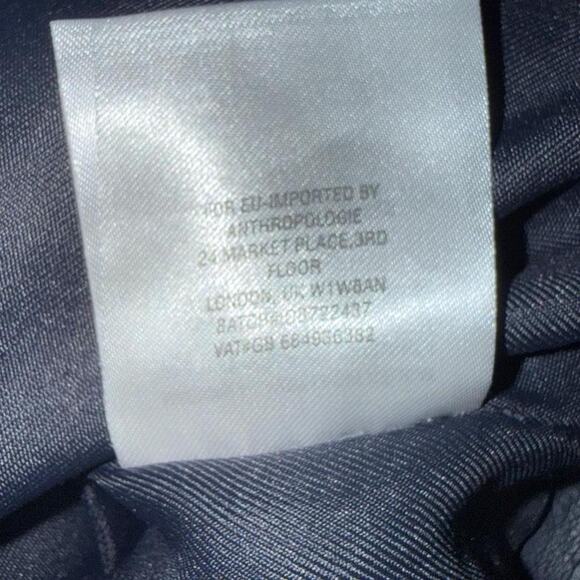 navy leather anthropologie moto jacket grunge punk y2k vtg - Picture 6 of 7